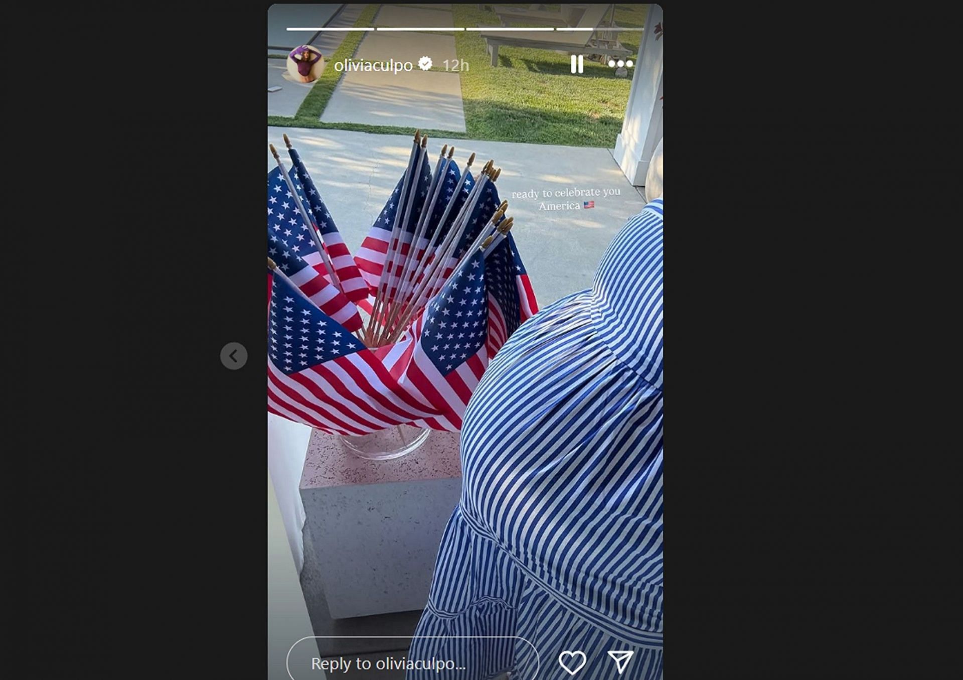 Christian McCaffrey's wife Olivia Culpo shares glimpse of 4th of July celebrations at home/@oliviaculpo